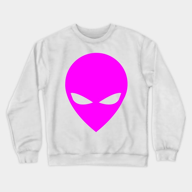 Pink Alien Crewneck Sweatshirt by Wickedcartoons